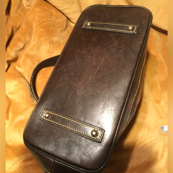 Dooney Bourke Croc Embossed Leather Hobo Shoulder Handbag Clip Lock w/Key Fab - Picture 13 of 16